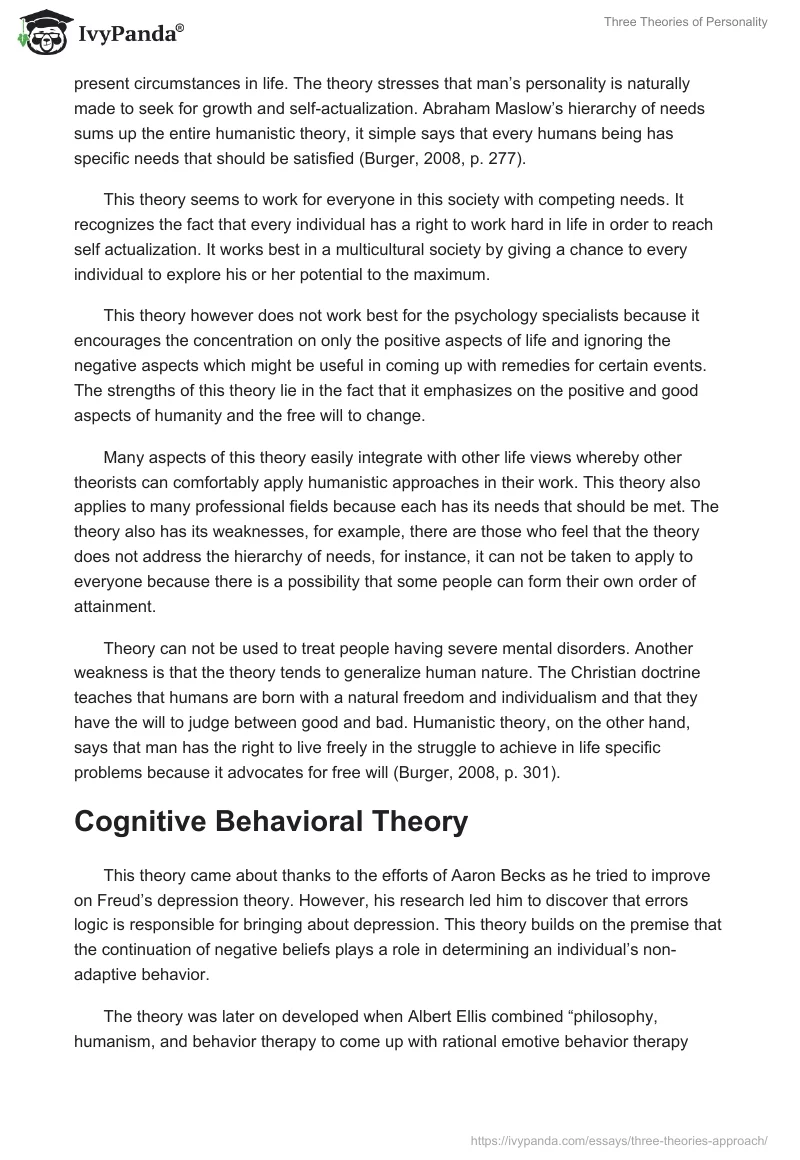 Three Theories of Personality. Page 3