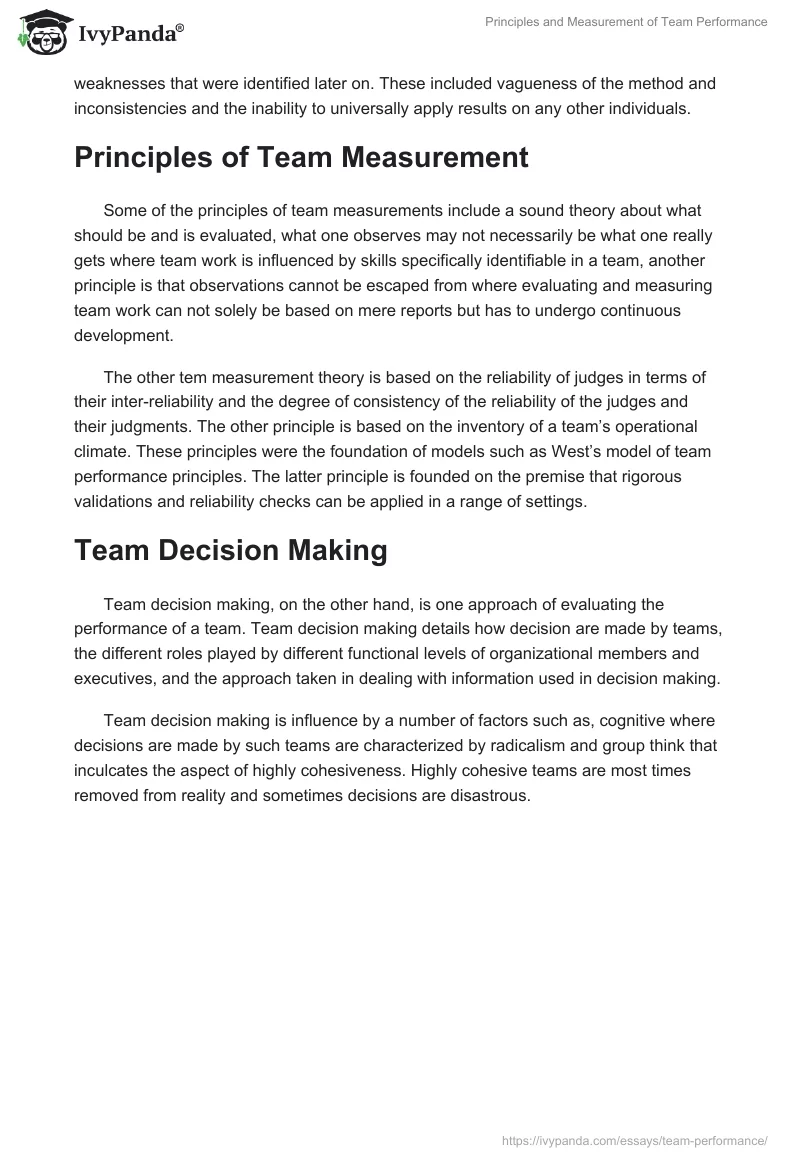 Principles and Measurement of Team Performance. Page 2