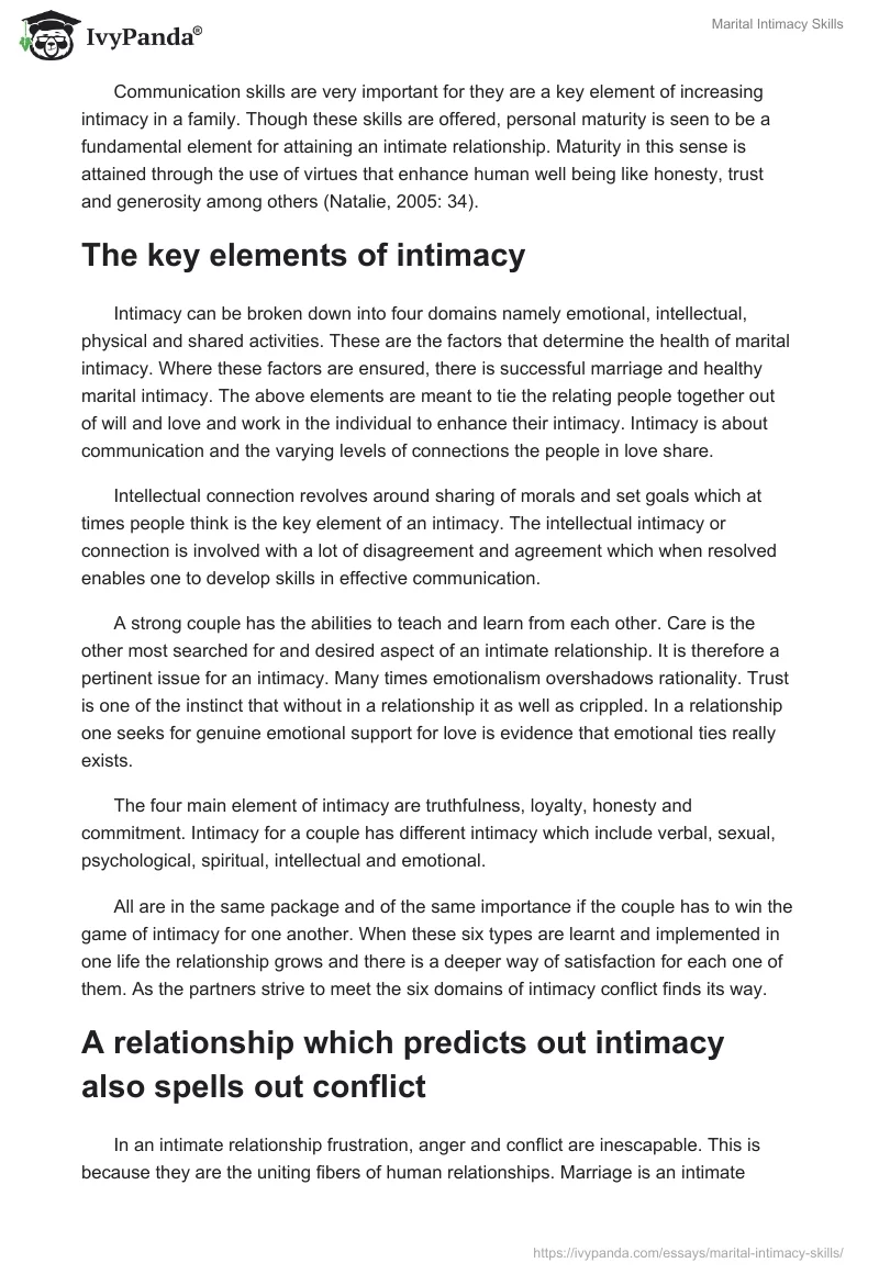 Marital Intimacy Skills. Page 2