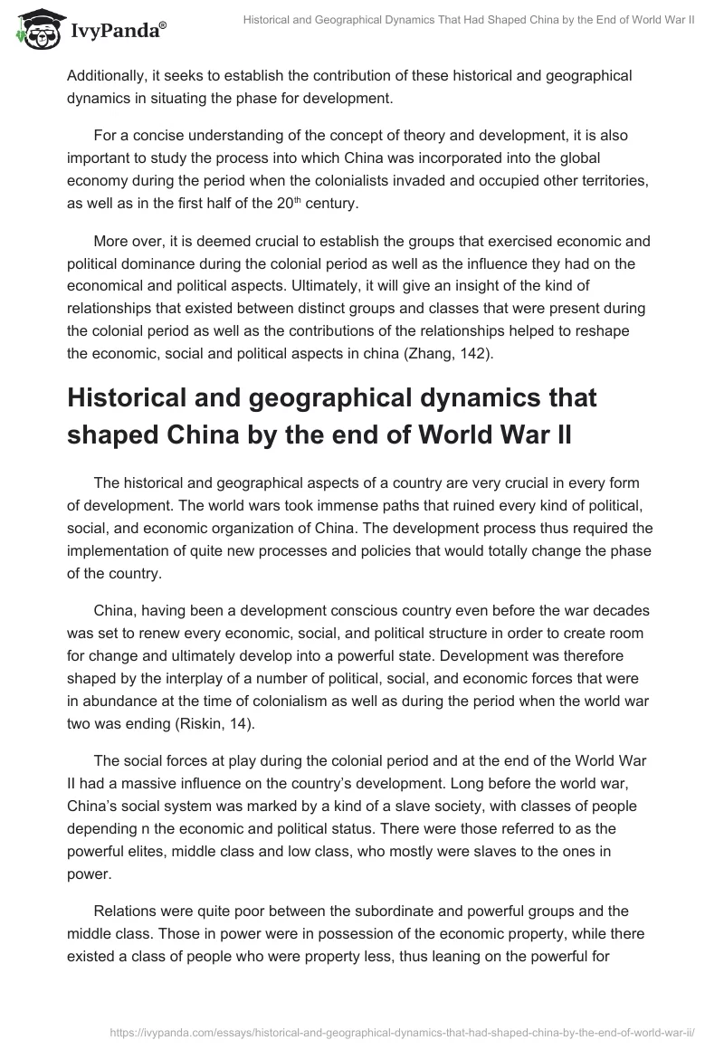 Historical and Geographical Dynamics That Had Shaped China by the End of World War II. Page 2