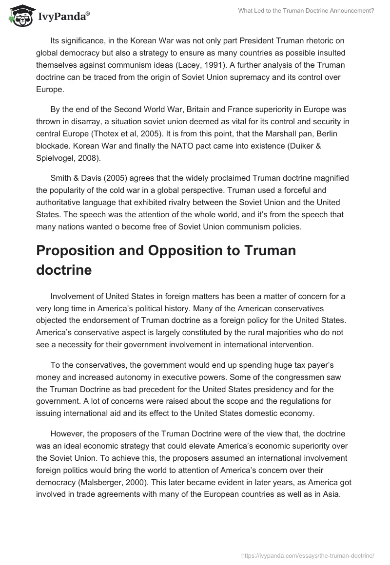 What Led to the Truman Doctrine Announcement?. Page 5