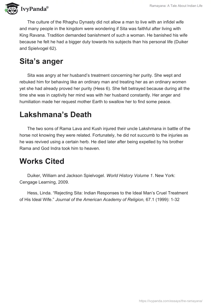 Ramayana: A Tale About Indian Life. Page 2