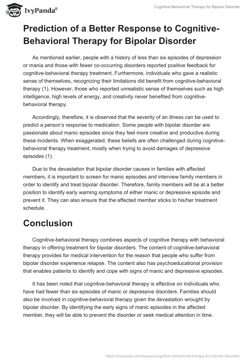 Cognitive-Behavioral Therapy for Bipolar Disorder. Page 3