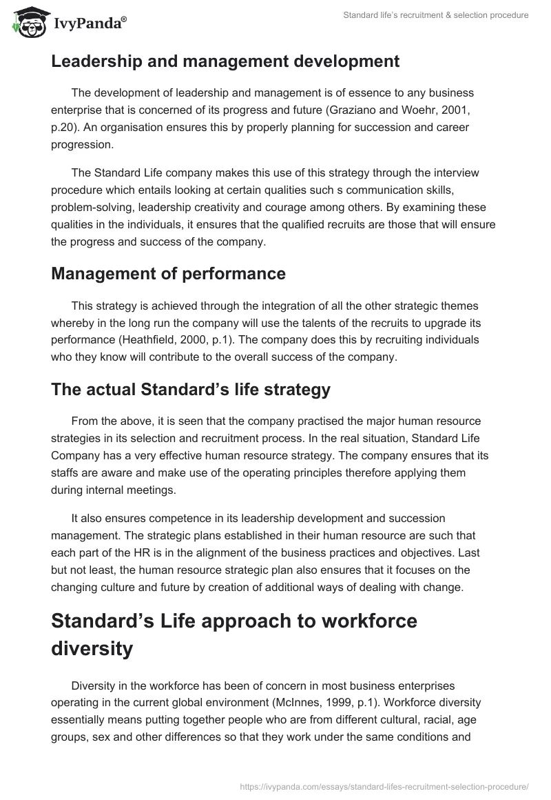 Standard life’s recruitment & selection procedure. Page 3