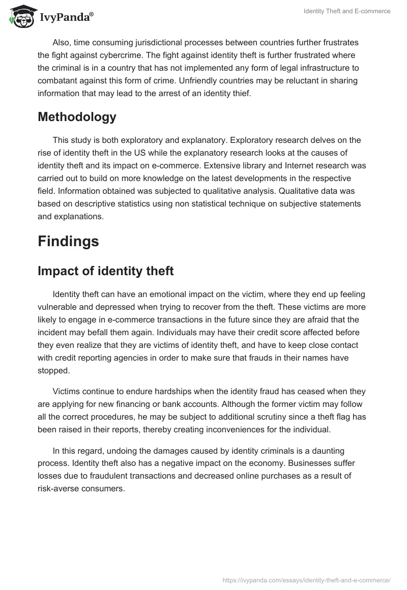 Identity Theft and E-Commerce. Page 5