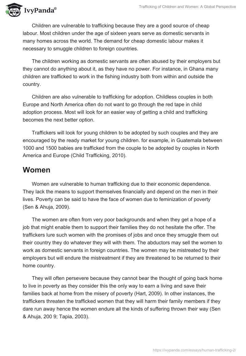 Trafficking of Children and Women: A Global Perspective. Page 4