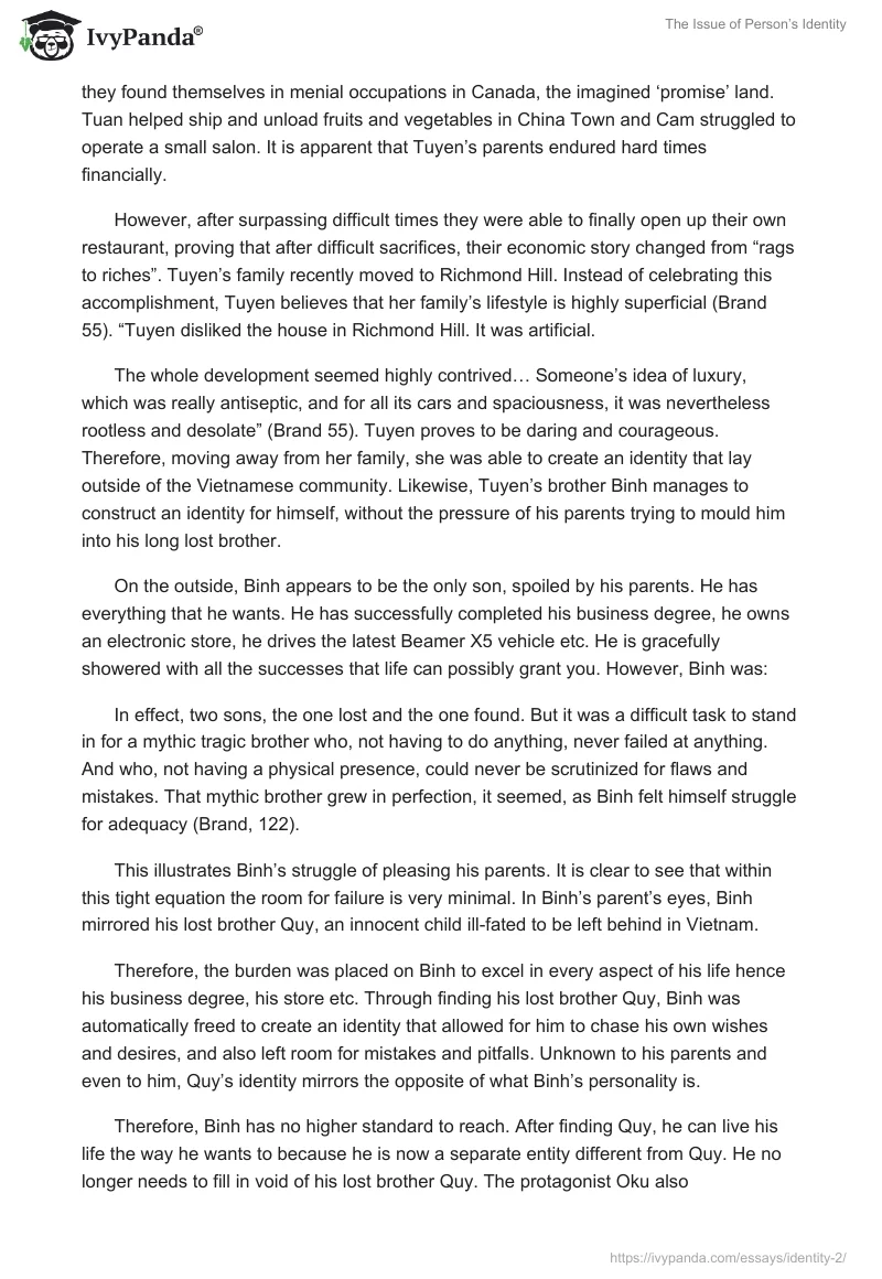 The Issue of Person’s Identity. Page 3