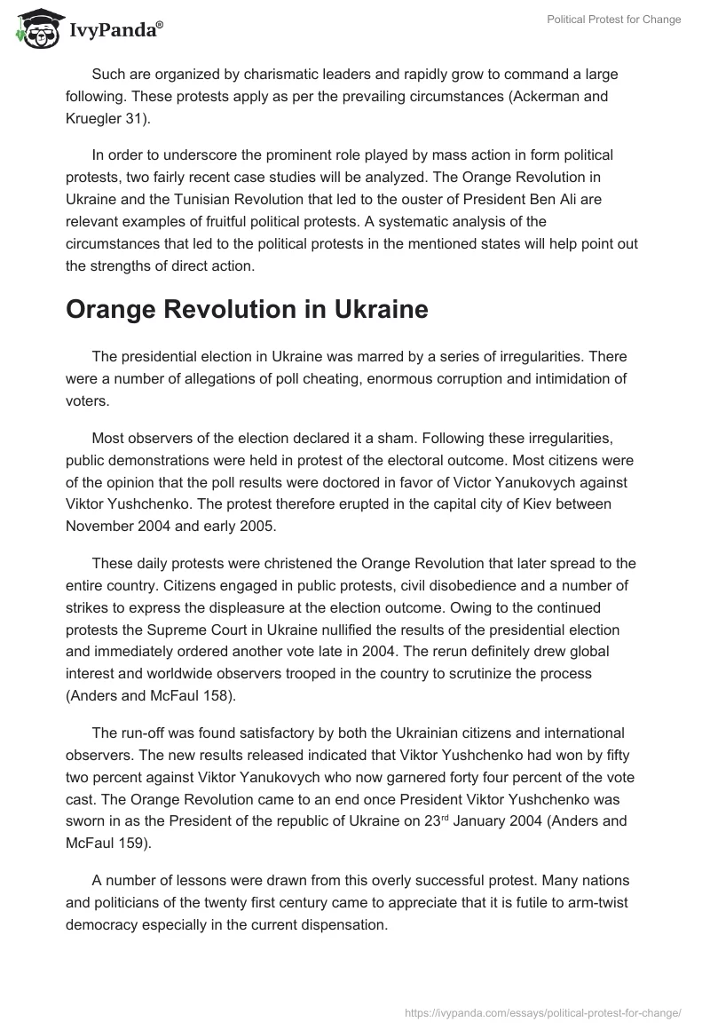 Political Protest for Change. Page 2