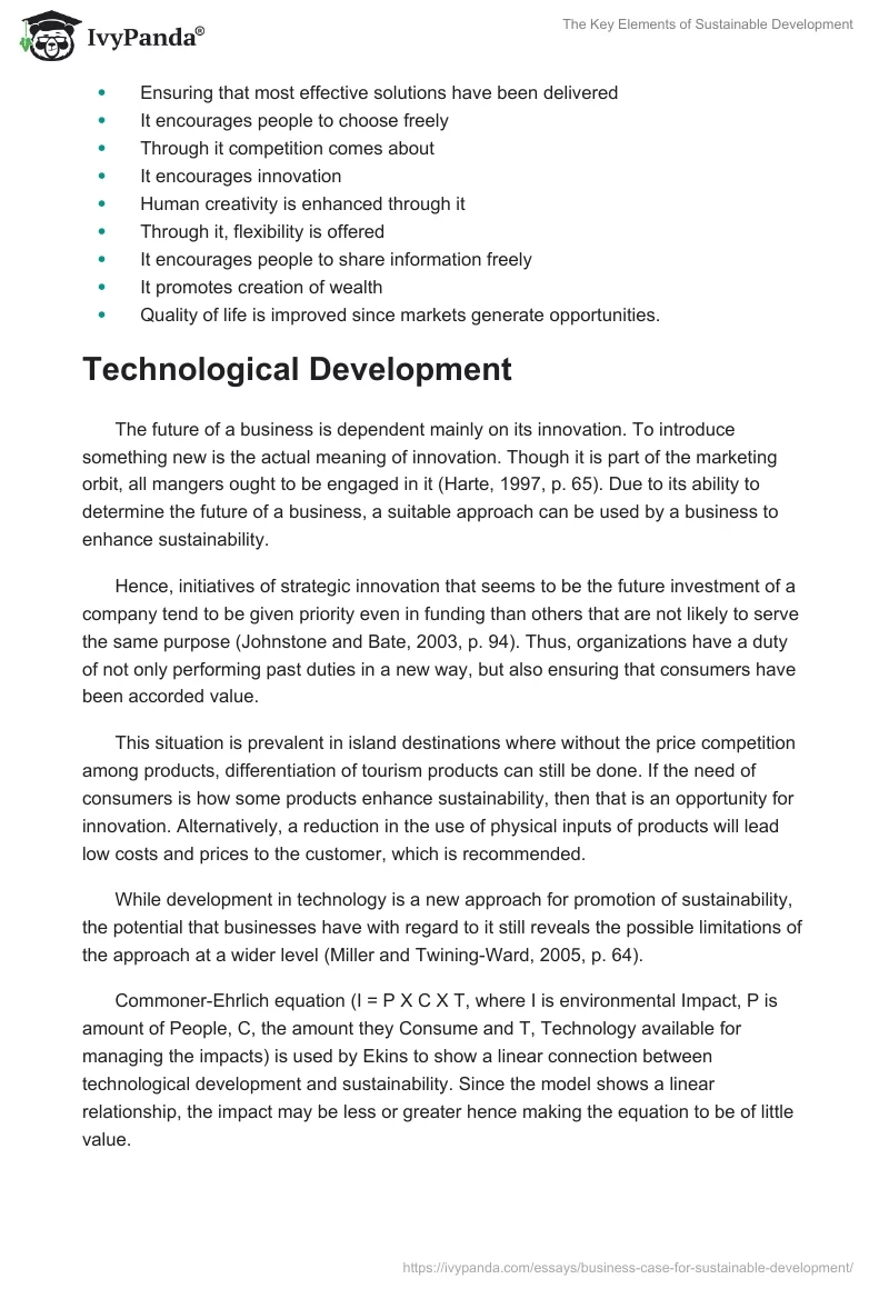 The Key Elements of Sustainable Development. Page 2