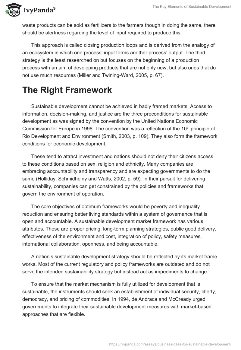The Key Elements of Sustainable Development. Page 4