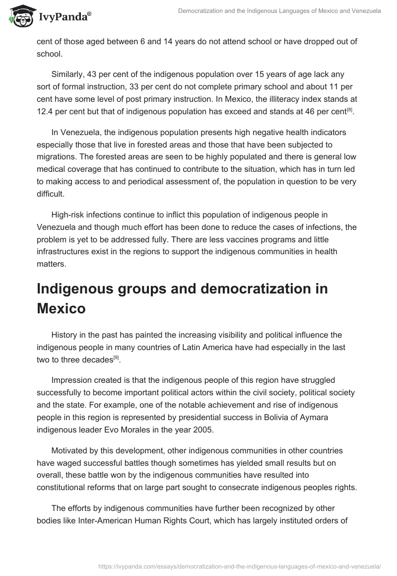 Democratization and the Indigenous Languages of Mexico and Venezuela. Page 4
