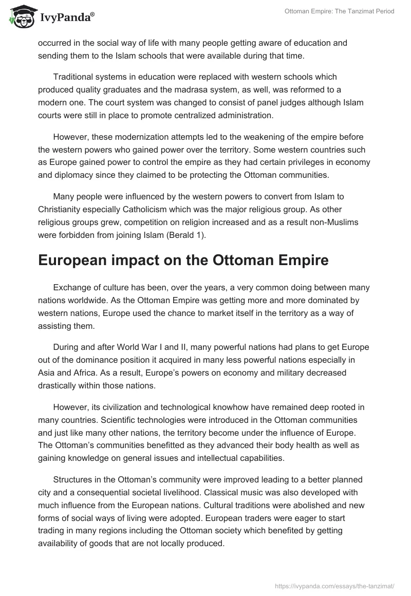 Ottoman Empire: The Tanzimat Period. Page 2