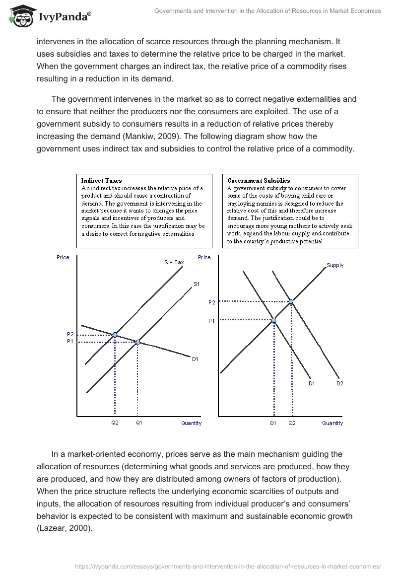 Governments and Intervention in the Allocation of Resources in Market Economies. Page 4