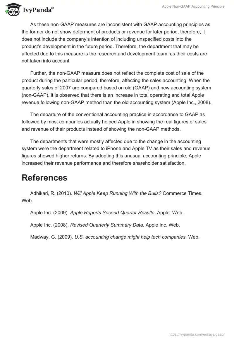 Apple Non-GAAP Accounting Principle. Page 2