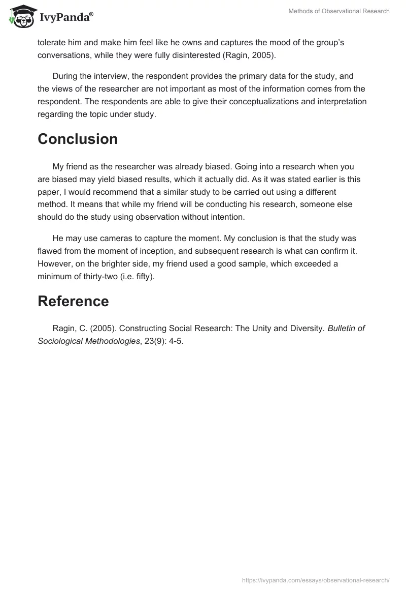 Methods of Observational Research. Page 3