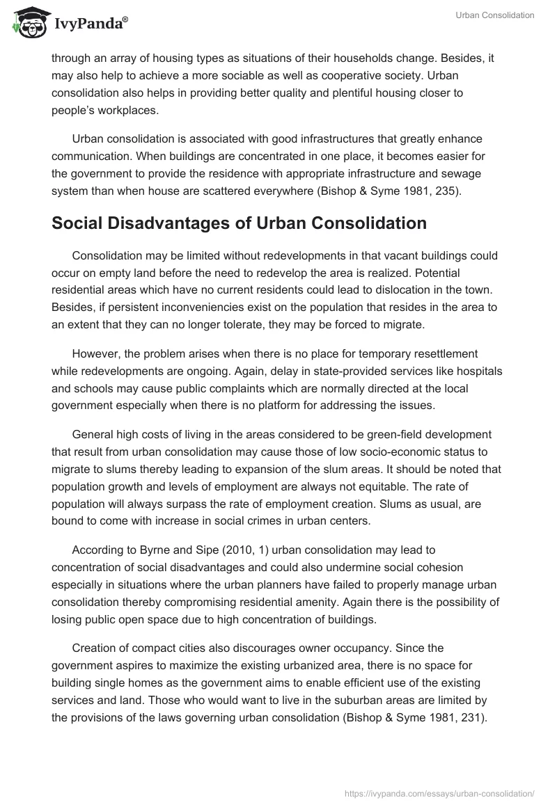 Urban Consolidation. Page 2