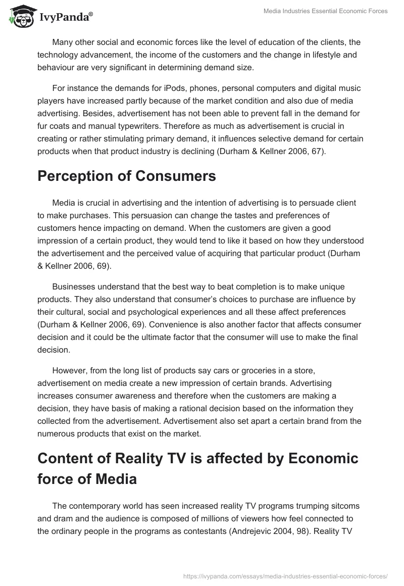 Media Industries Essential Economic Forces. Page 2