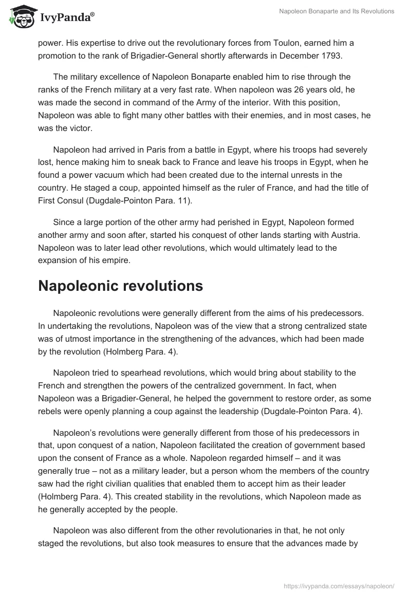 Napoleon Bonaparte and Its Revolutions. Page 2