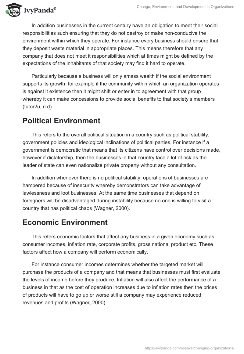 Change, Environment, and Development in Organizations. Page 3