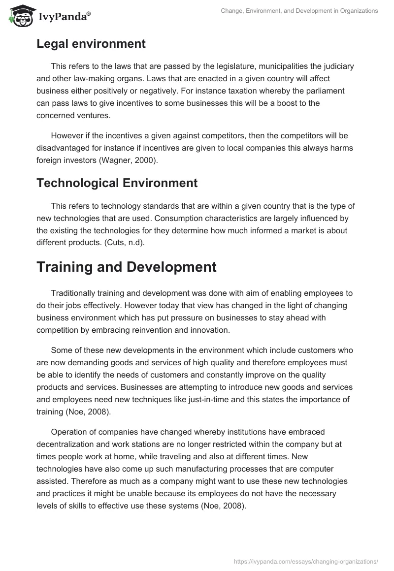 Change, Environment, and Development in Organizations. Page 4