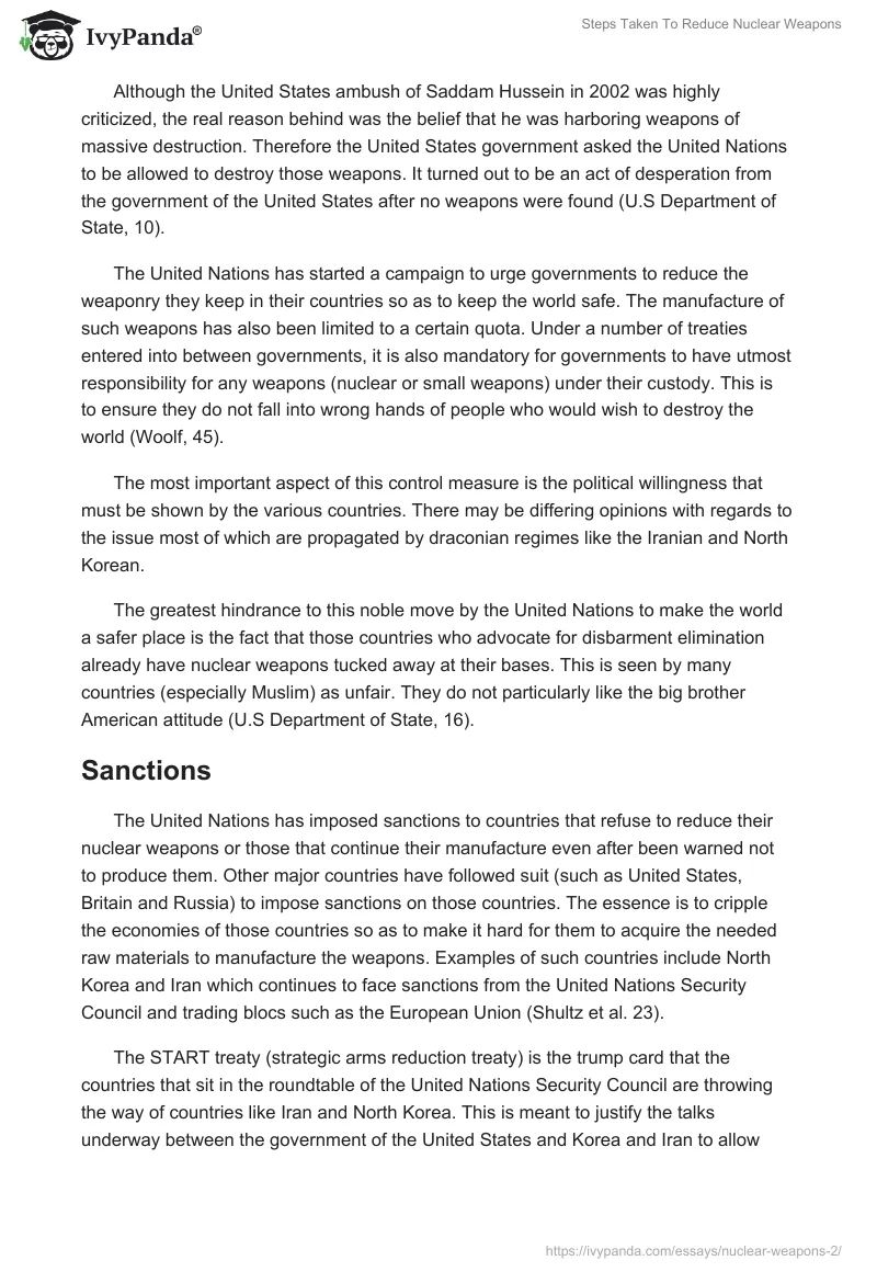 Steps Taken To Reduce Nuclear Weapons. Page 3