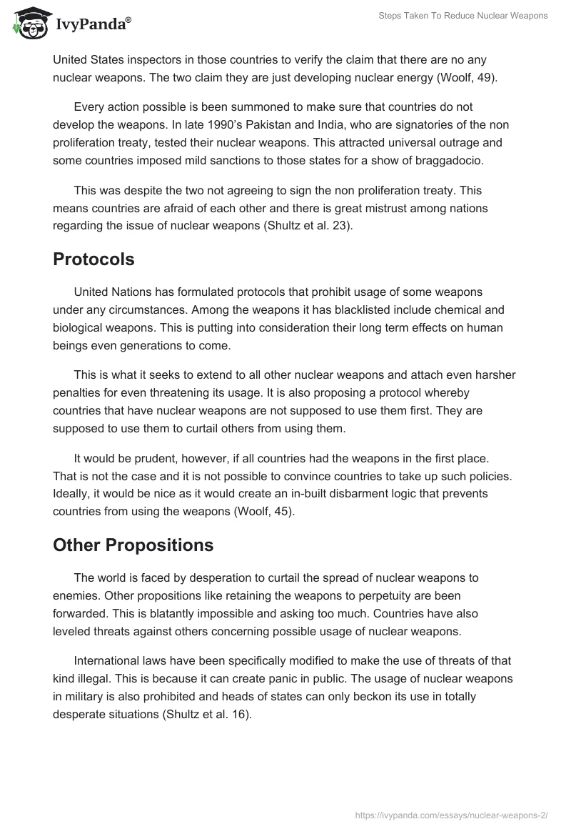 Steps Taken To Reduce Nuclear Weapons. Page 4
