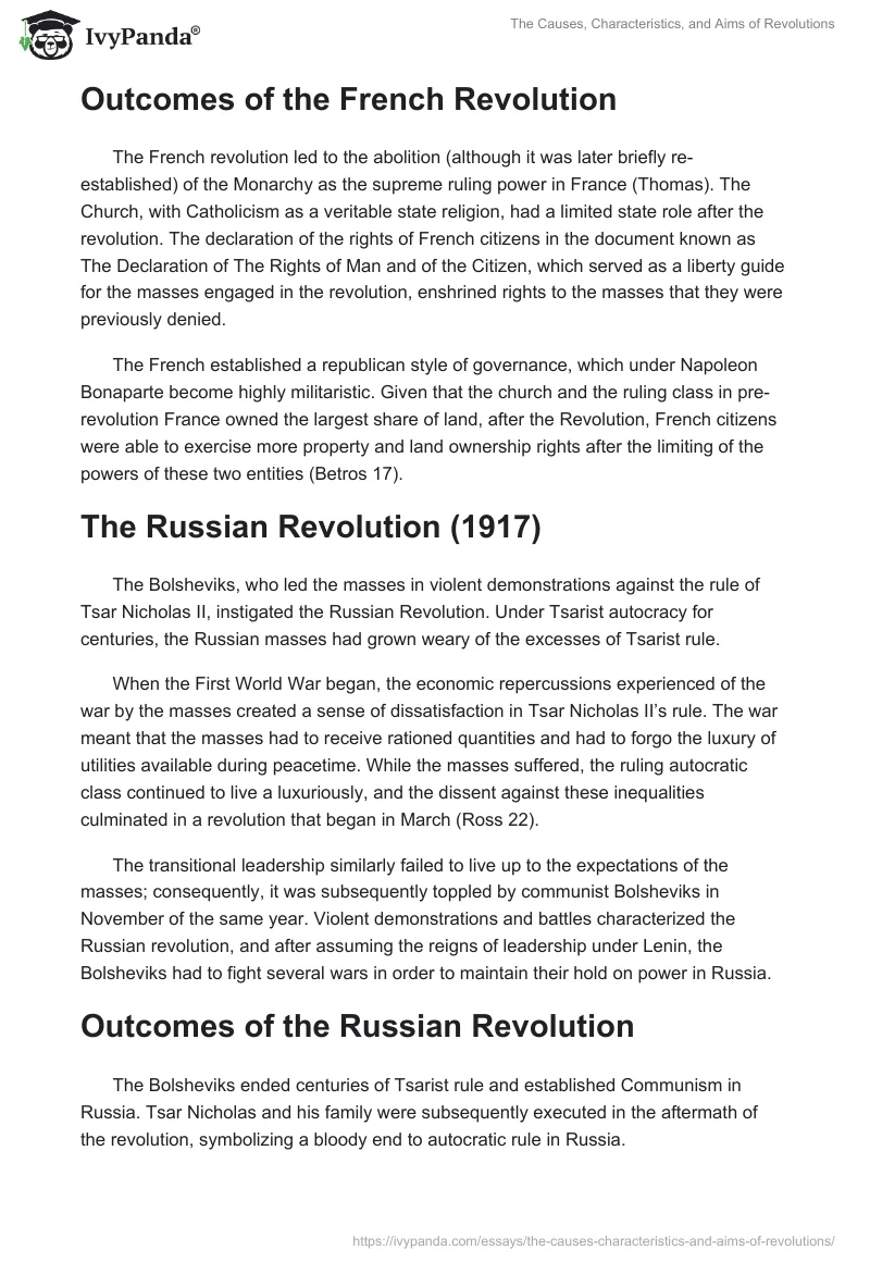 The Causes, Characteristics, and Aims of Revolutions. Page 5