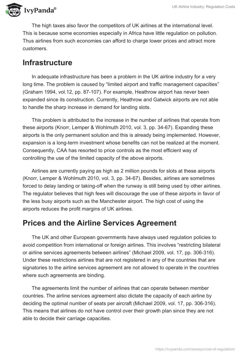 UK Airline Industry: Regulation Costs. Page 3