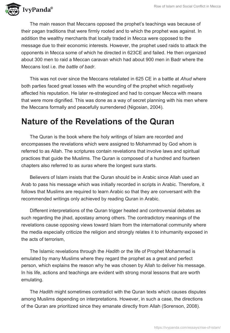 Rise of Islam and Social Conflict in Mecca. Page 3