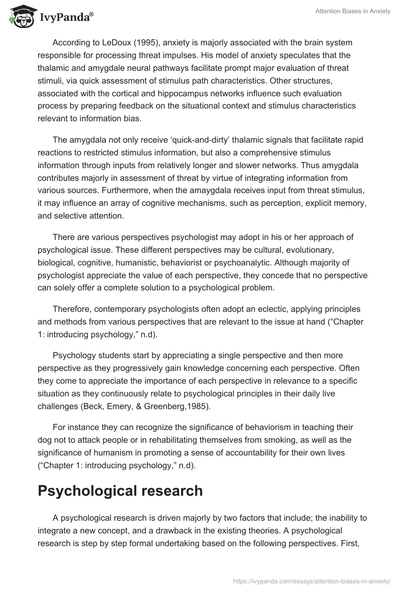 Attention Biases in Anxiety. Page 3