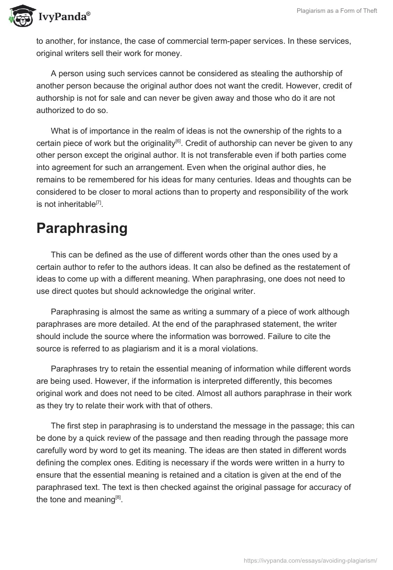 Plagiarism as a Form of Theft. Page 4