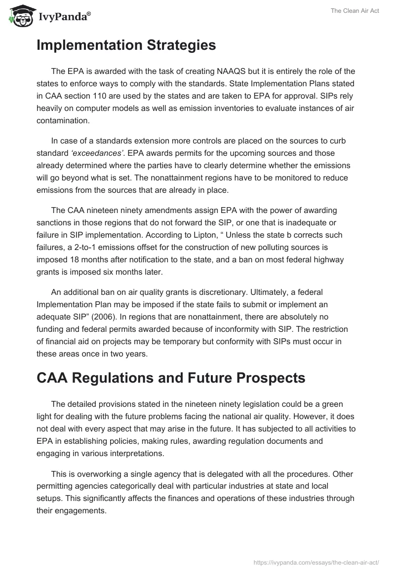 The Clean Air Act. Page 4