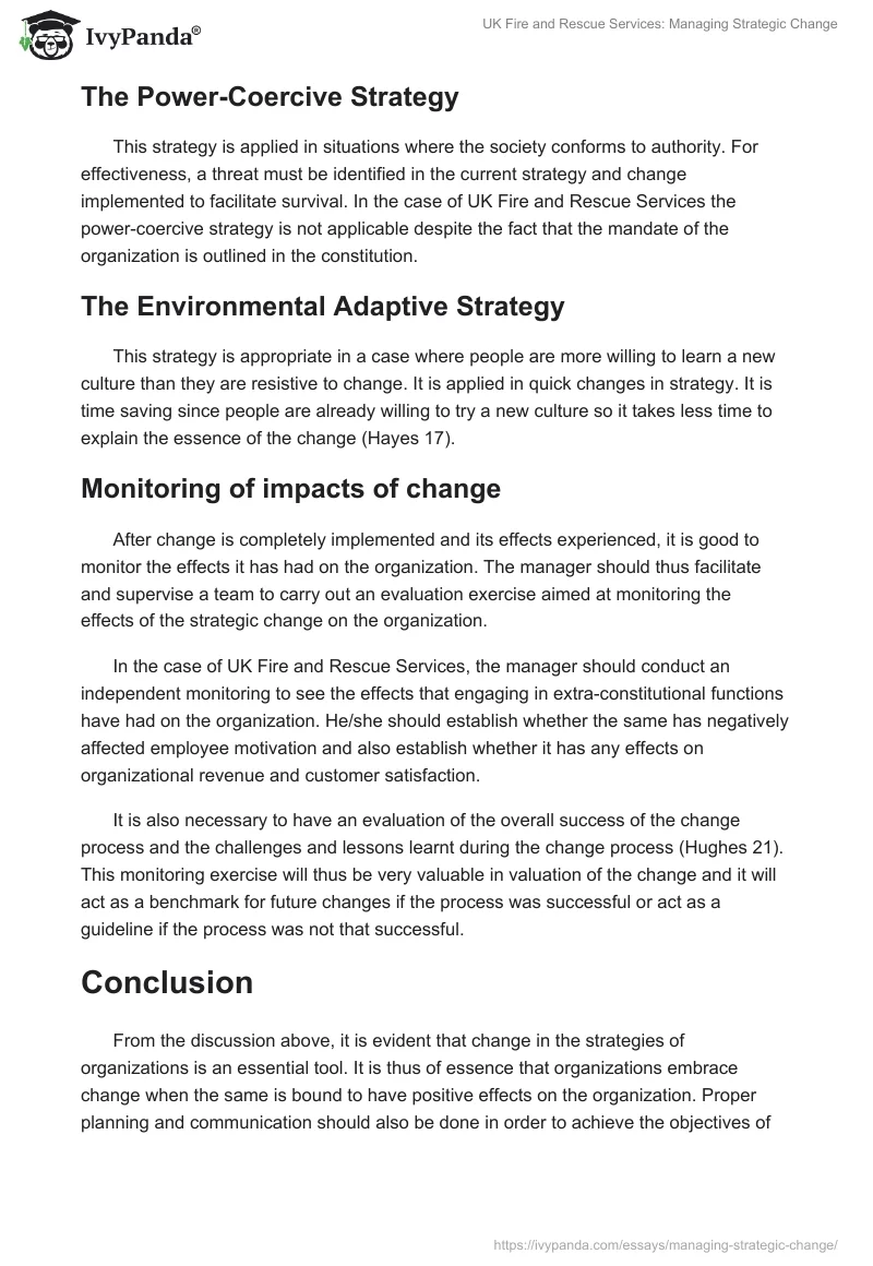 UK Fire and Rescue Services: Managing Strategic Change. Page 3