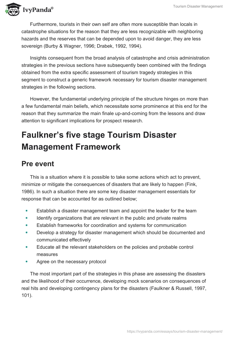 Tourism Disaster Management. Page 3