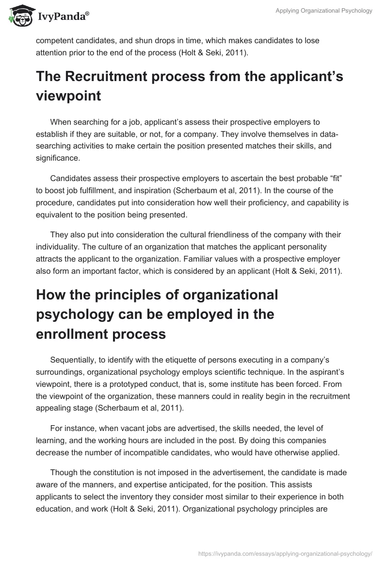 Applying Organizational Psychology. Page 3