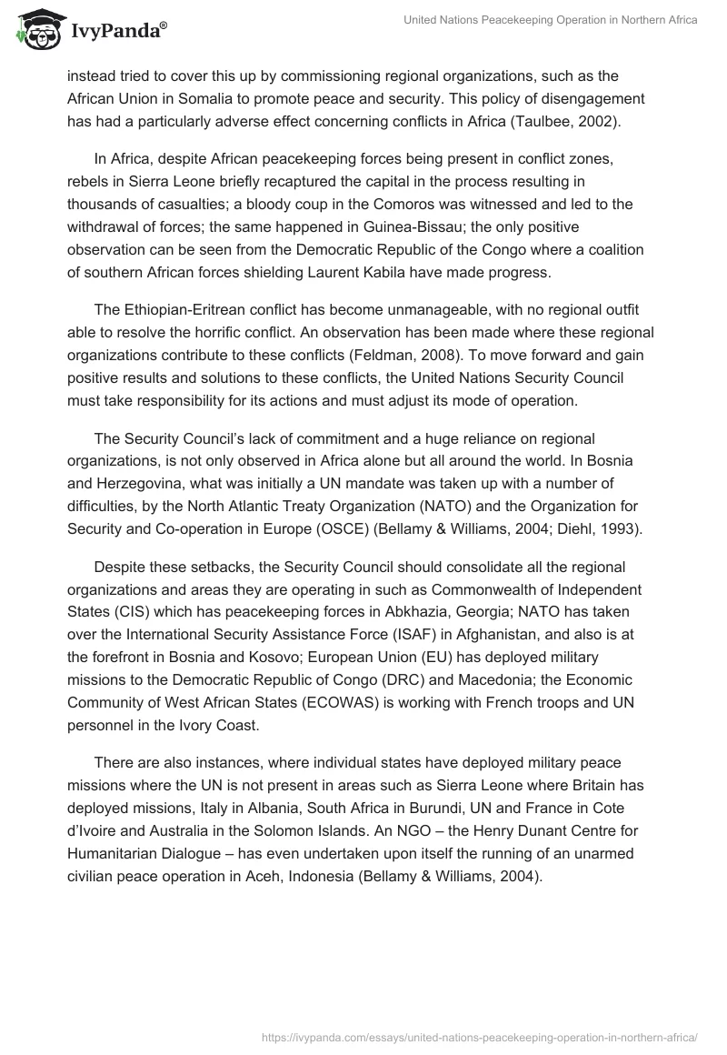 United Nations Peacekeeping Operation in Northern Africa. Page 5