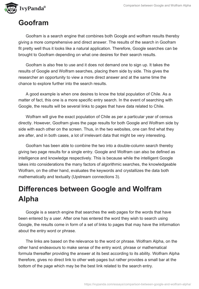 Comparison between Google and Wolfram Alpha. Page 5