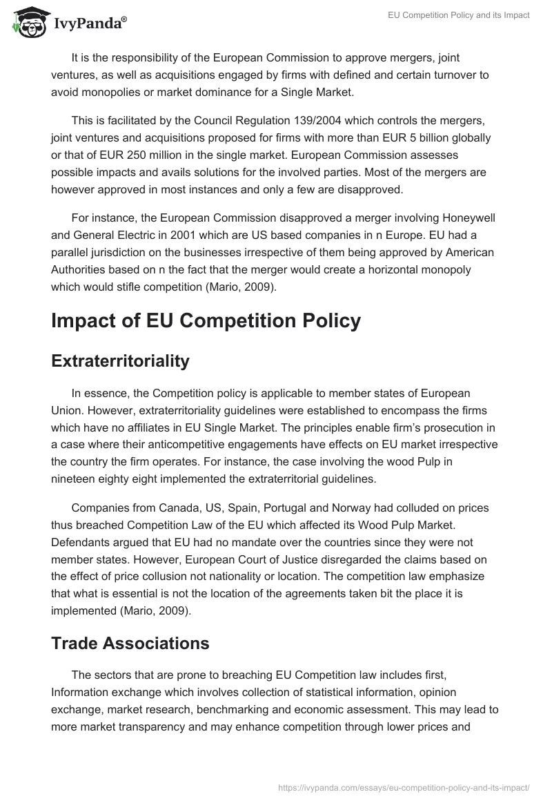 EU Competition Policy and Its Impact. Page 4
