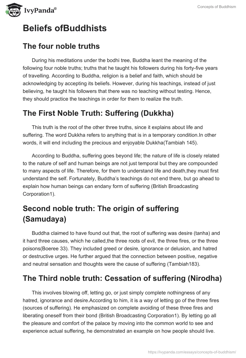 Concepts of Buddhism. Page 2