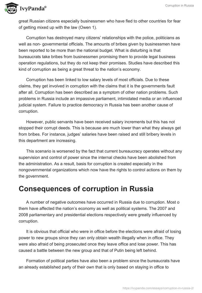 Corruption in Russia. Page 2