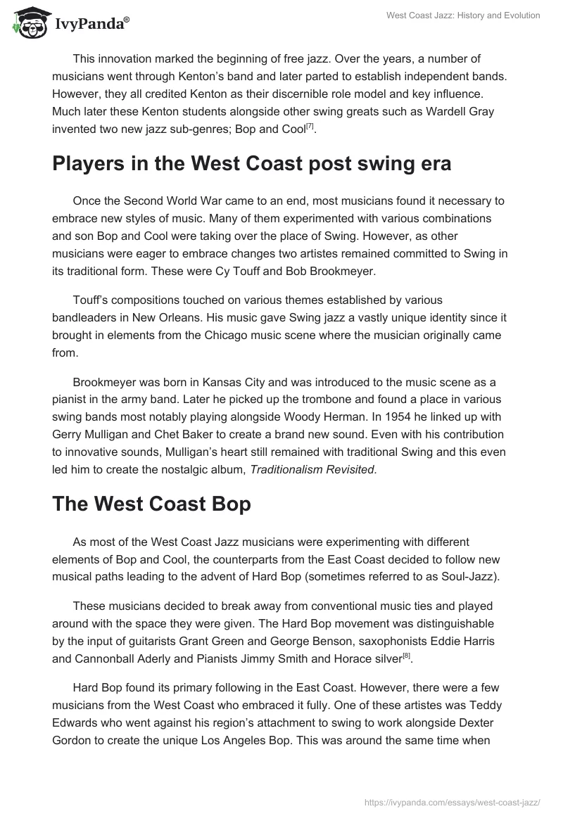 West Coast Jazz: History and Evolution. Page 3