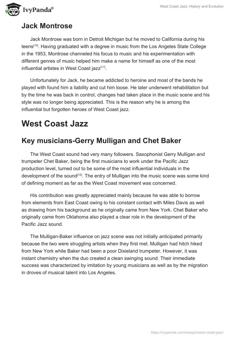 West Coast Jazz: History and Evolution. Page 5