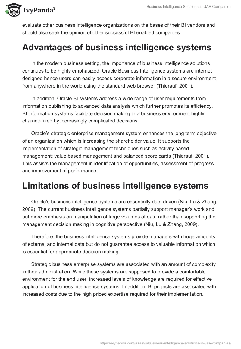Business Intelligence Solutions in UAE Companies. Page 2