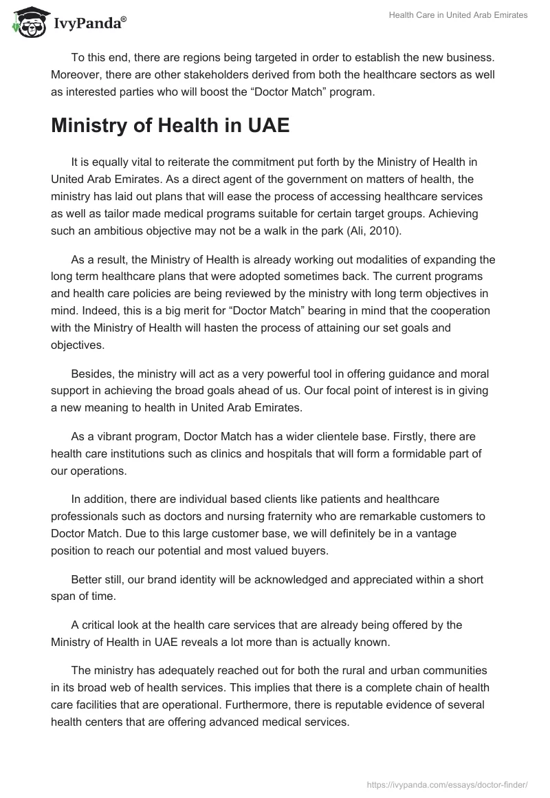 Health Care in United Arab Emirates. Page 2