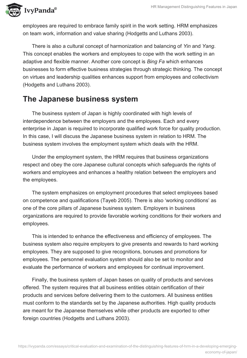 HR Management Distinguishing Features in Japan. Page 4