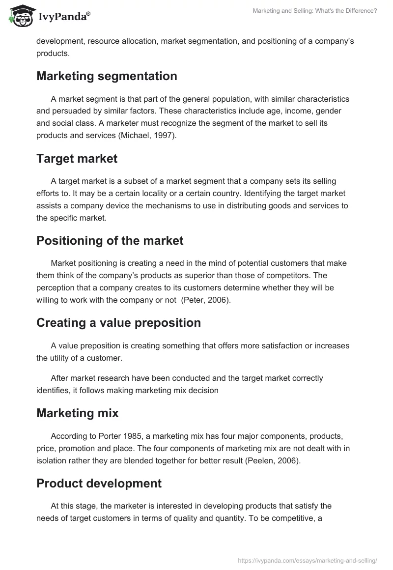 Marketing and Selling: What's the Difference?. Page 2