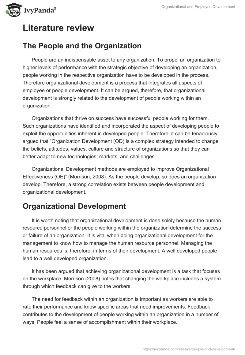 Organizational and Employee Development. Page 2