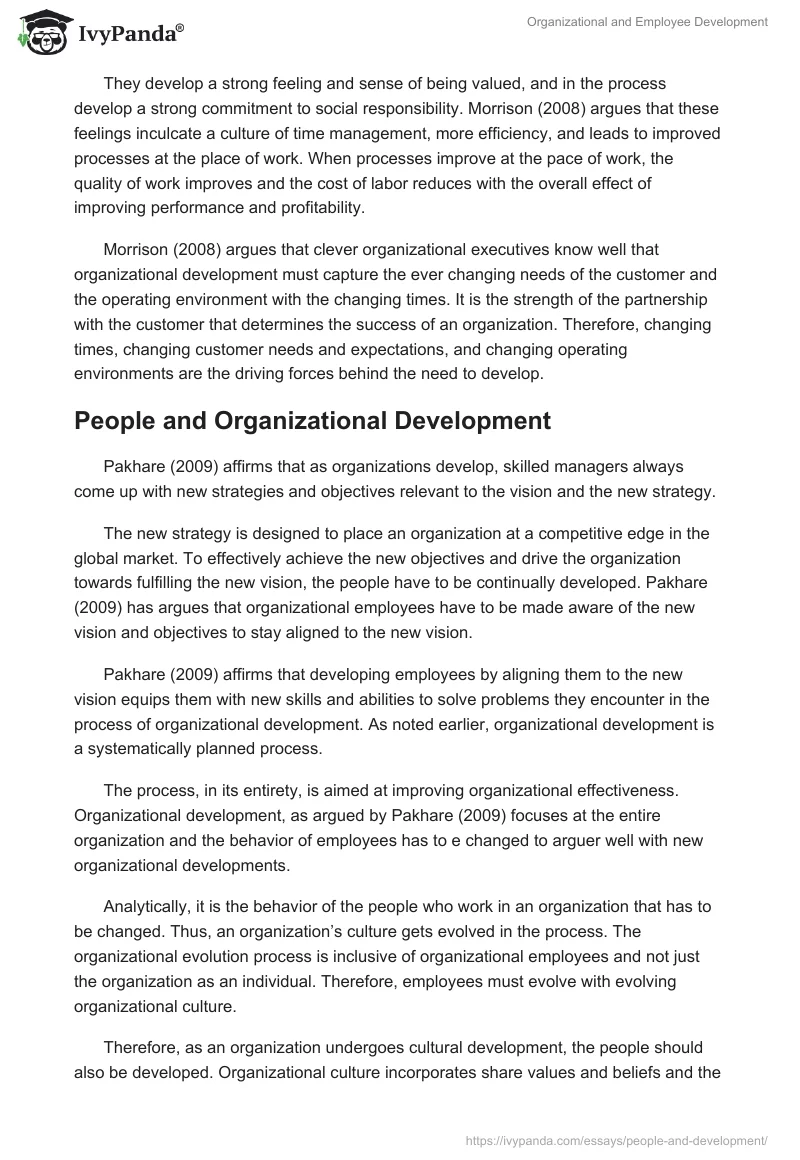 Organizational and Employee Development. Page 3