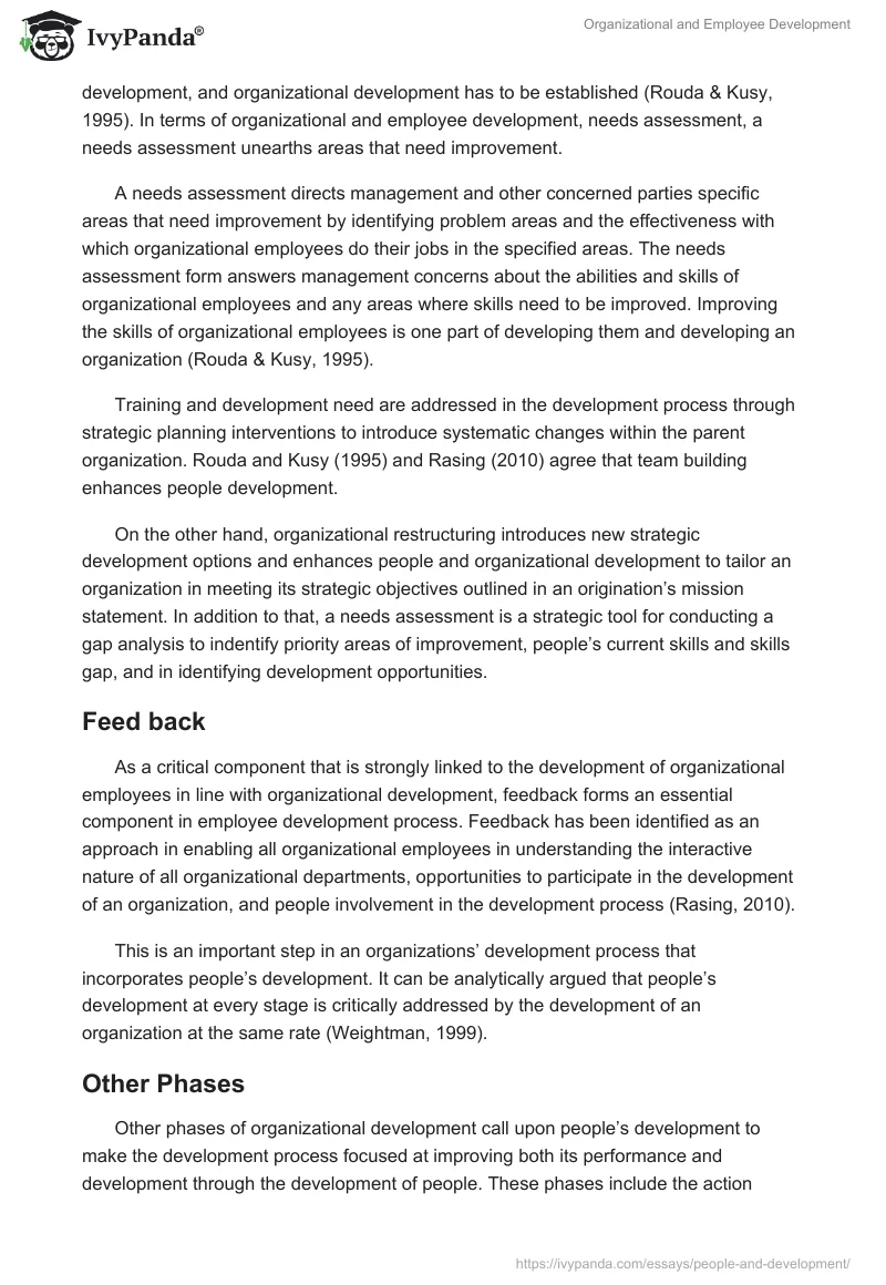 Organizational and Employee Development. Page 5