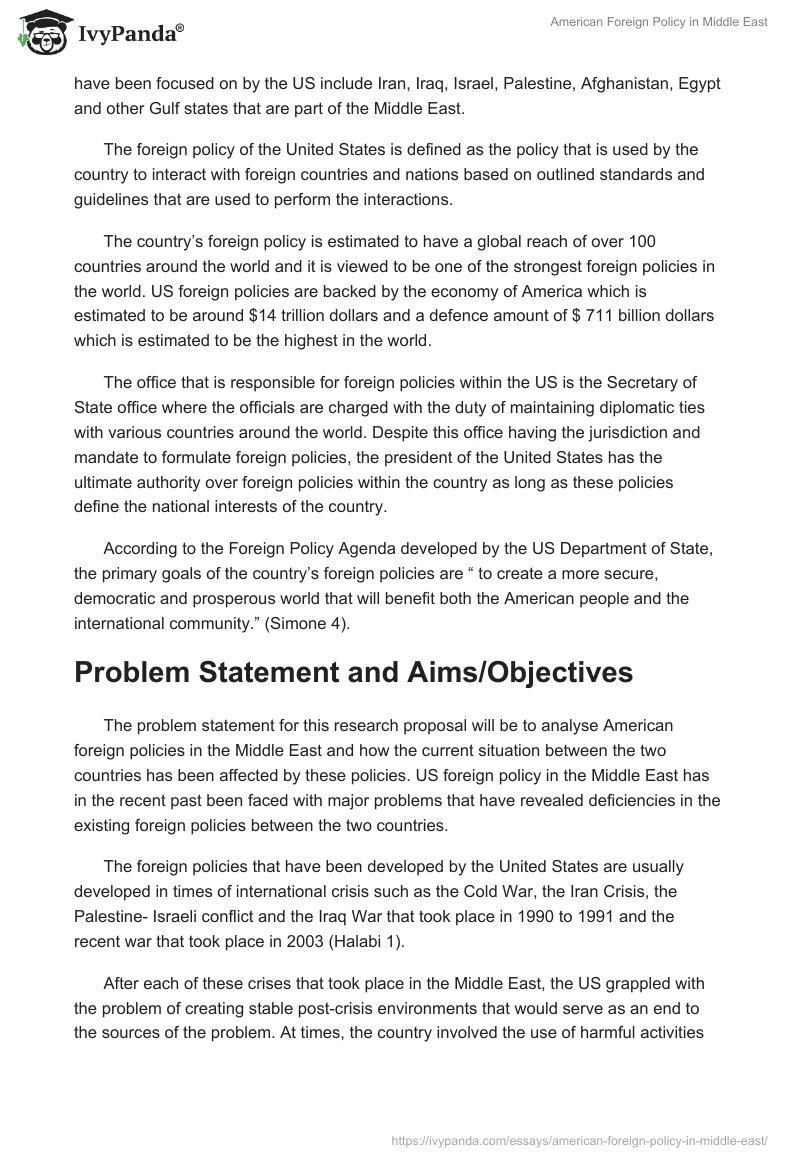 American Foreign Policy in Middle East. Page 2